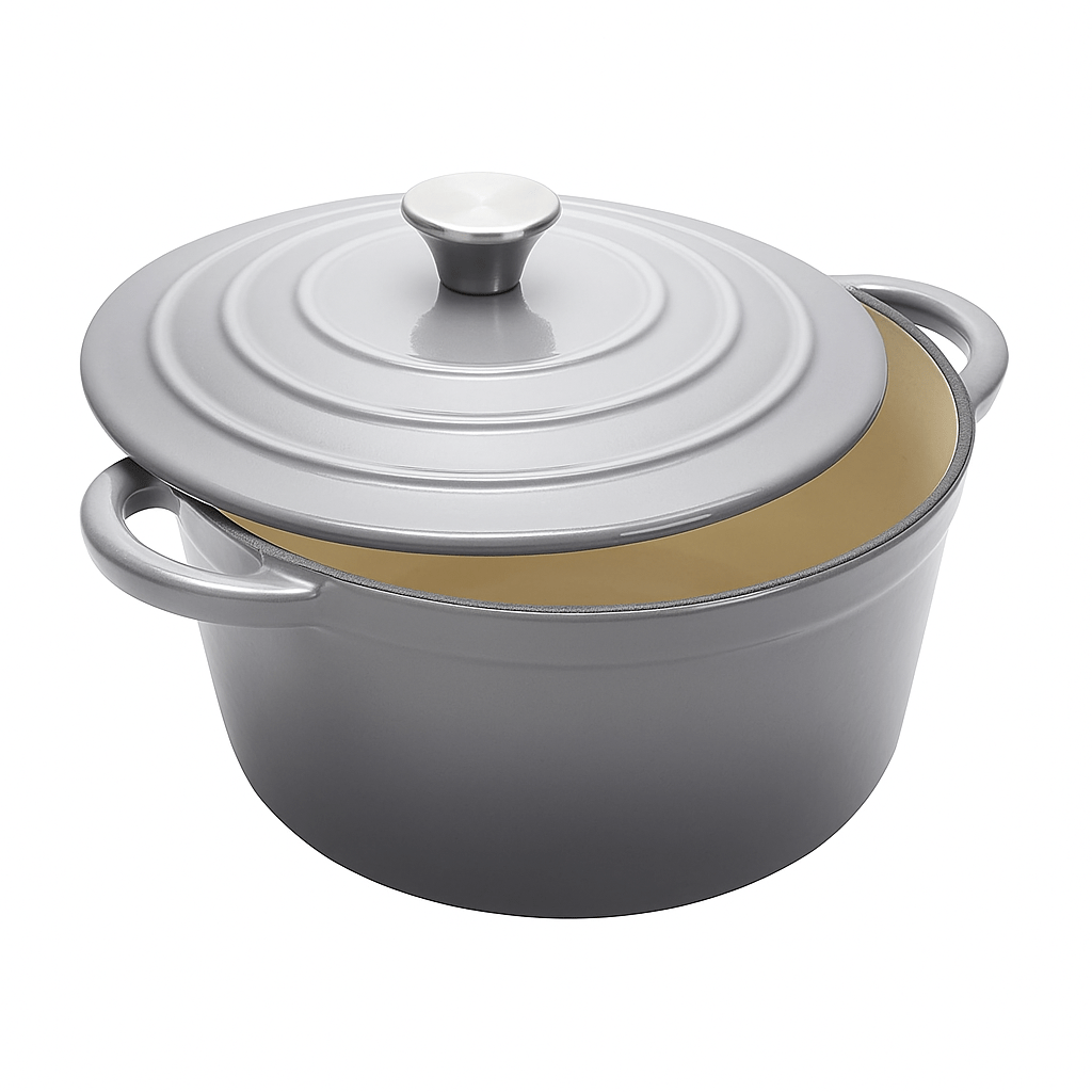 26CM Premium Cast Iron Casserole – Boost Your Cooking - in Red or Grey – Casserole Pots in South Africa from Aegis Homewares