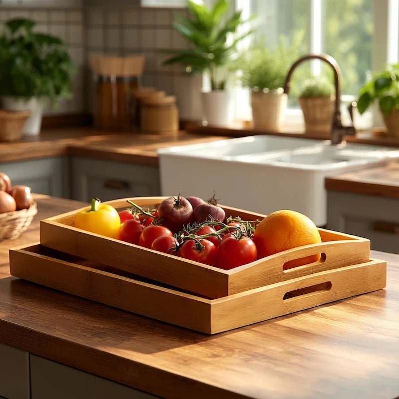 3 - Piece Bamboo Tray Set – Serve, Organise, Impress – Serving Tray in South Africa from Aegis Homewares
