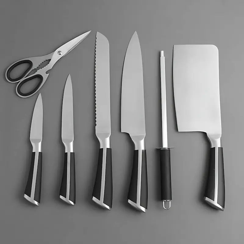 7 - Piece Stainless Steel Knife Set with Rotating Stand – Knife Set in South Africa from Aegis Homewares