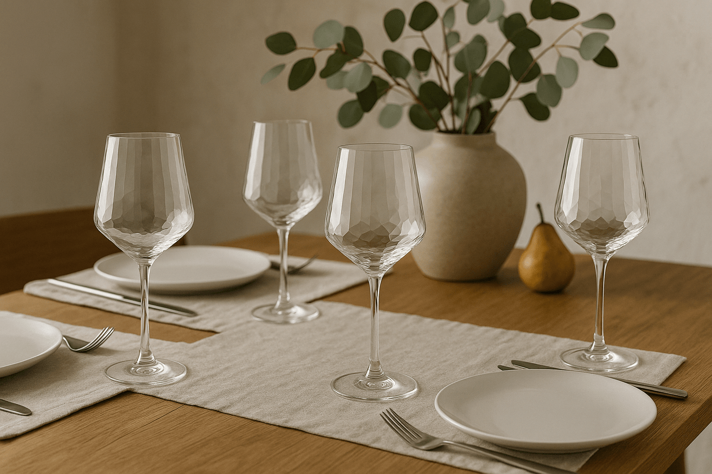 Brilliance Diamond Cut Wine Glass Set (4 Pieces) – Wine Glass in South Africa from Aegis Homewares