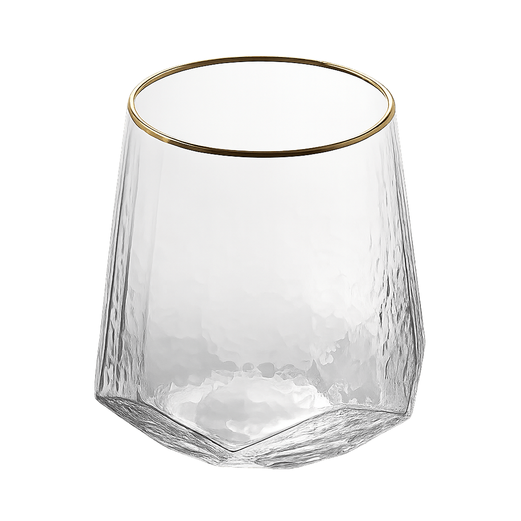 Brilliance Diamond Gold Frame Drinking Glass – Drinking Glass Set in South Africa from Aegis Homewares