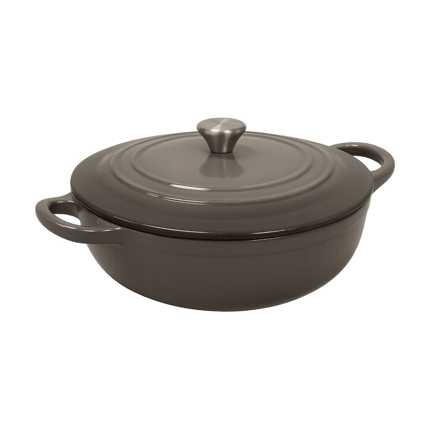 Cast Iron Shallow Casserole – 32CM - Grey