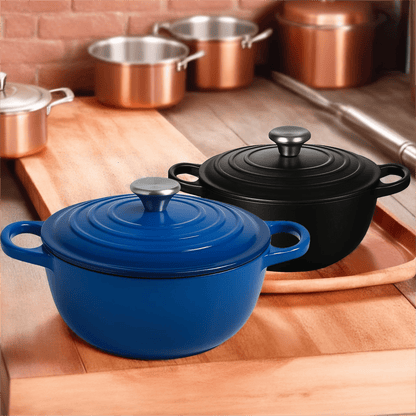 26CM Cast Iron Casserole Pot – Black or Navy – Casserole Pots in South Africa from Aegis Homewares