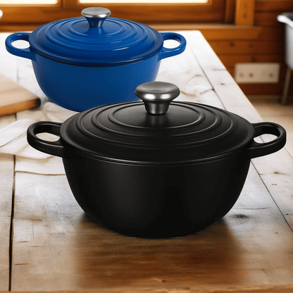 26CM Cast Iron Casserole Pot – Black or Navy – Casserole Pots in South Africa from Aegis Homewares