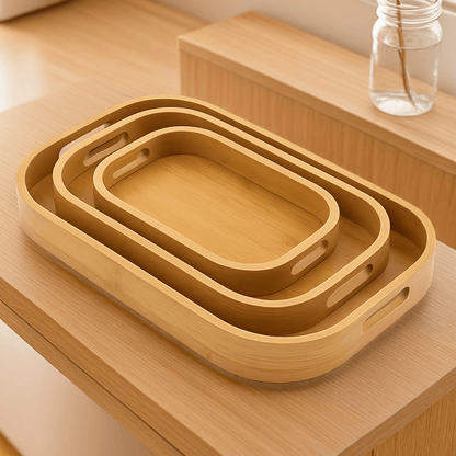 3 - Piece Bamboo Serving and Organizing Tray Set – Serving Tray in South Africa from Aegis Homewares