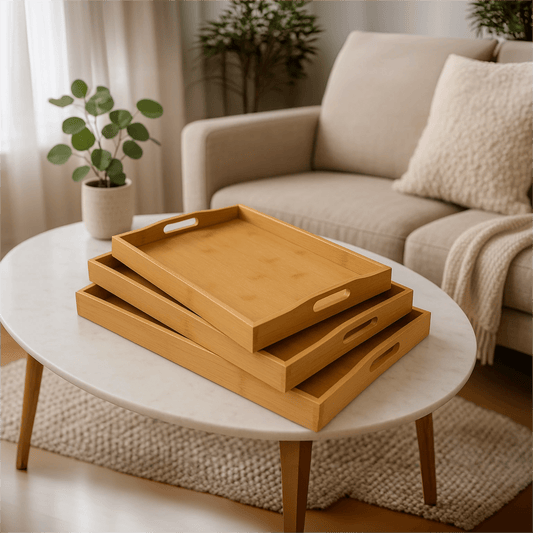 3 - Piece Bamboo Serving Tray Set – Serving Tray in South Africa from Aegis Homewares