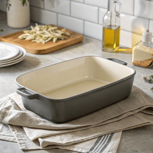 33CM Cast Iron Baking Pan – Red or Grey – Grill Pans in South Africa from Aegis Homewares