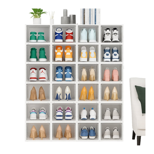 6 - Tier Clear Crystal Shoe Organizer – Stackable & Modular – Shoe Organiser in South Africa from Aegis Homewares