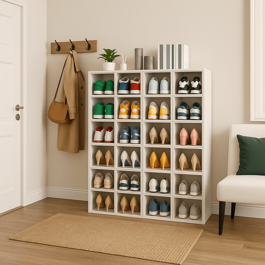 6 - Tier Clear Crystal Shoe Organizer – Stackable & Modular – Shoe Organiser in South Africa from Aegis Homewares