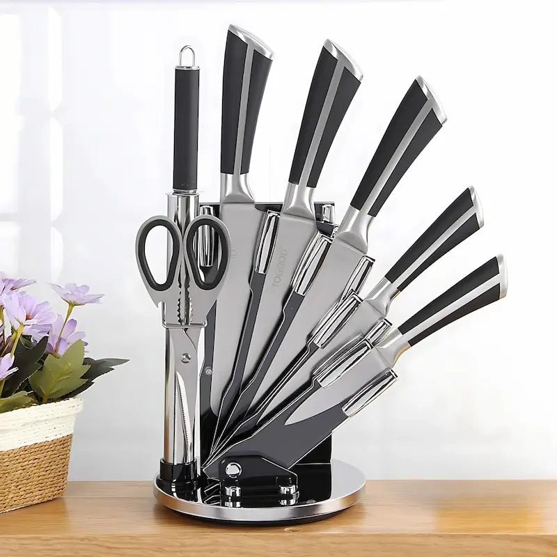 7 - Piece Stainless Steel Knife Set with Rotating Stand – Knife Set in South Africa from Aegis Homewares