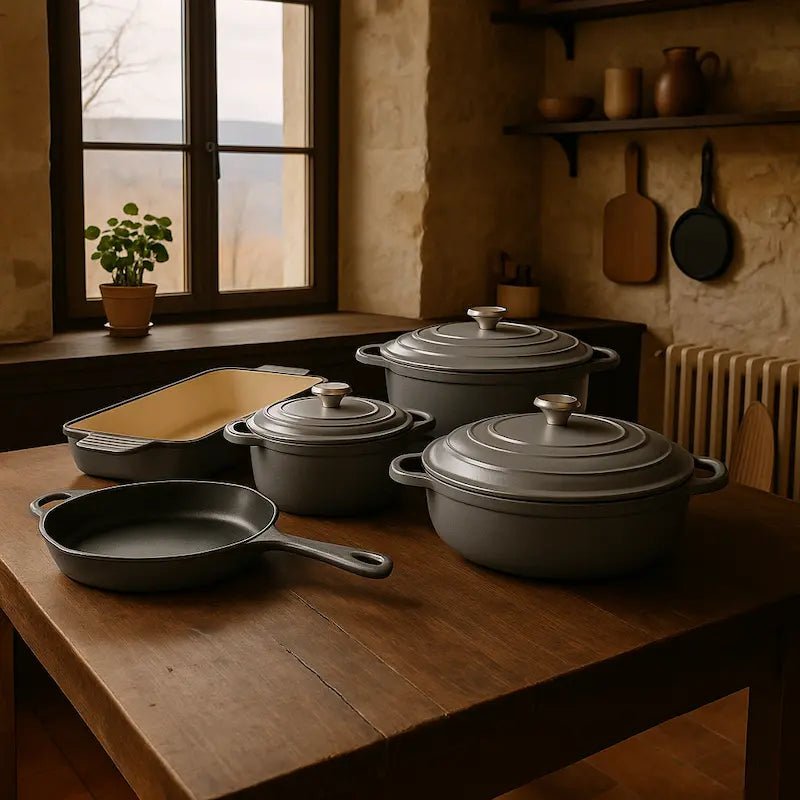 8 - Piece Cast Iron Cookware Set – Multiple Colours – Casserole Pots in South Africa from Aegis Homewares