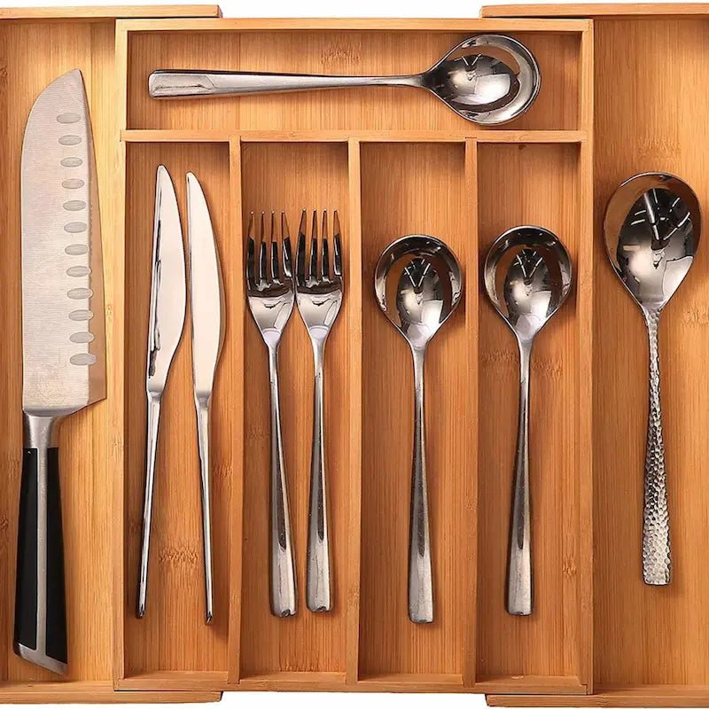 Adjustable Bamboo Cutlery & Organiser Tray – Eco - Friendly Bamboo – Serving Tray in South Africa from Aegis Homewares