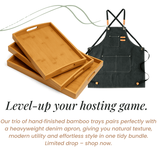 Apron & Bamboo Tray Gift Set – Kitchen Bundle in South Africa from Aegis Homewares