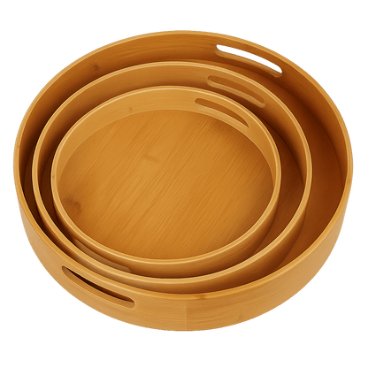 Bamboo Tray Set - 3pc – Serving Tray in South Africa from Aegis Homewares