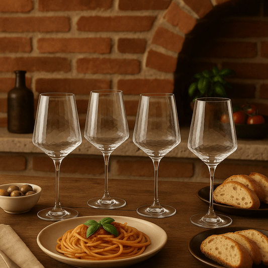 Brilliance Diamond Cut Wine Glass Set (4) – Wine Glass in South Africa from Aegis Homewares
