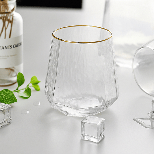 Brilliance Diamond Gold Frame Drinking Glass – Drinking Glass Set in South Africa from Aegis Homewares