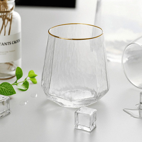 Brilliance Diamond Gold Frame Drinking Glass – Drinking Glass Set in South Africa from Aegis Homewares