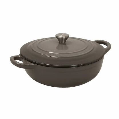 Cast Iron Shallow Casserole – 32CM - Grey – Casserole Pots in South Africa from Aegis Homewares