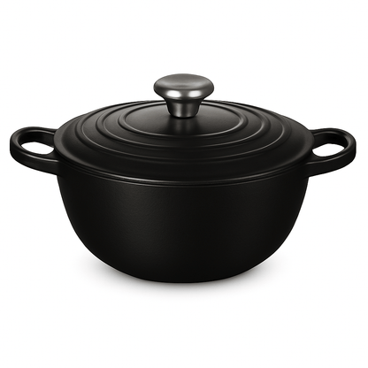 Enamel - Coated Cast Iron Casserole Pot with Lid – 26cm – Black or Blue – Casserole Pots in South Africa from Aegis Homewares