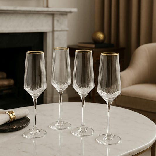 Opulence Diamond Gold Frame Champagne Glass – Champagne Glass in South Africa from Aegis Homewares