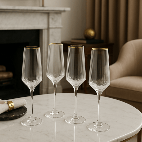 Opulence Diamond Gold Frame Champagne Glass – Champagne Glass in South Africa from Aegis Homewares