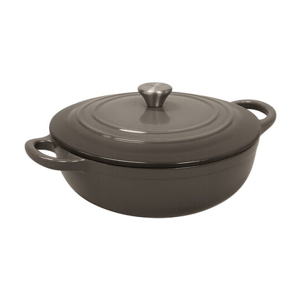Cast Iron Shallow Casserole – 32CM - Grey