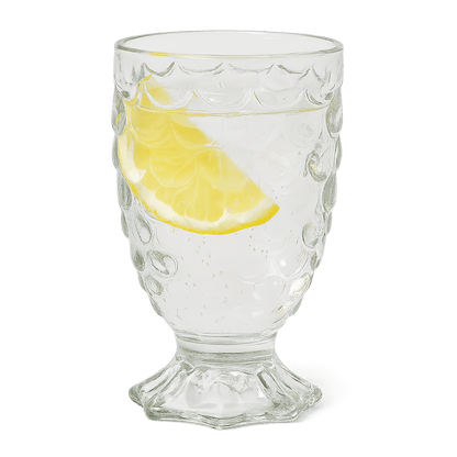 Vintage Pineapple - Textured Glass Goblet – 230ml – Drinking Glass Set in South Africa from Aegis Homewares