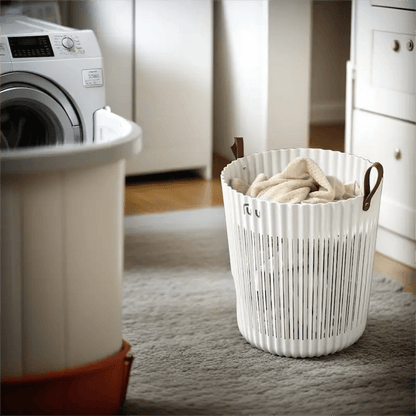 White Laundry Hamper Basket – Durable, Flexible Storage for Bathroom & Home – Laundry Basket in South Africa from Aegis Homewares